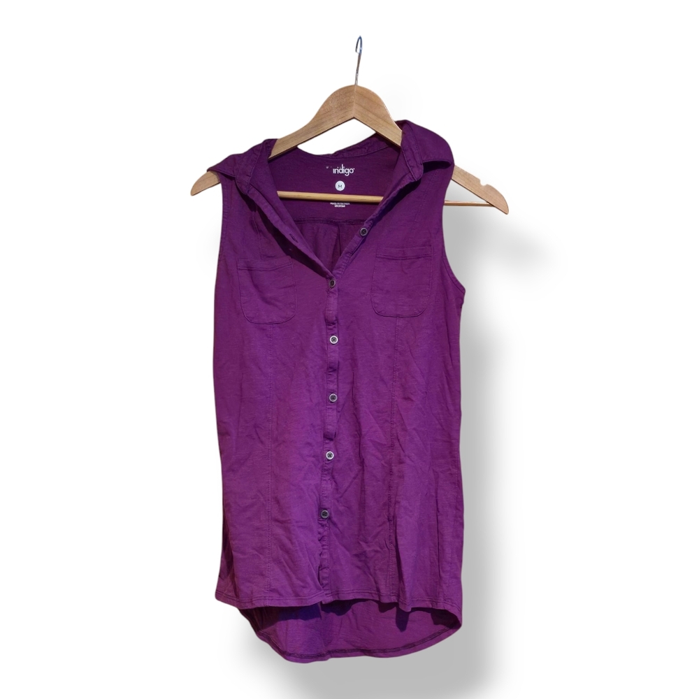 Indigo Purple Sleeveless Women's Top
